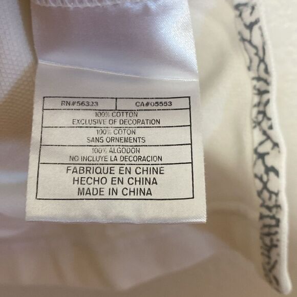 JORDAN Men’s White V Neck 100% Cotton T Shirt with Jumpman Logo Size L - Picture 9 of 9